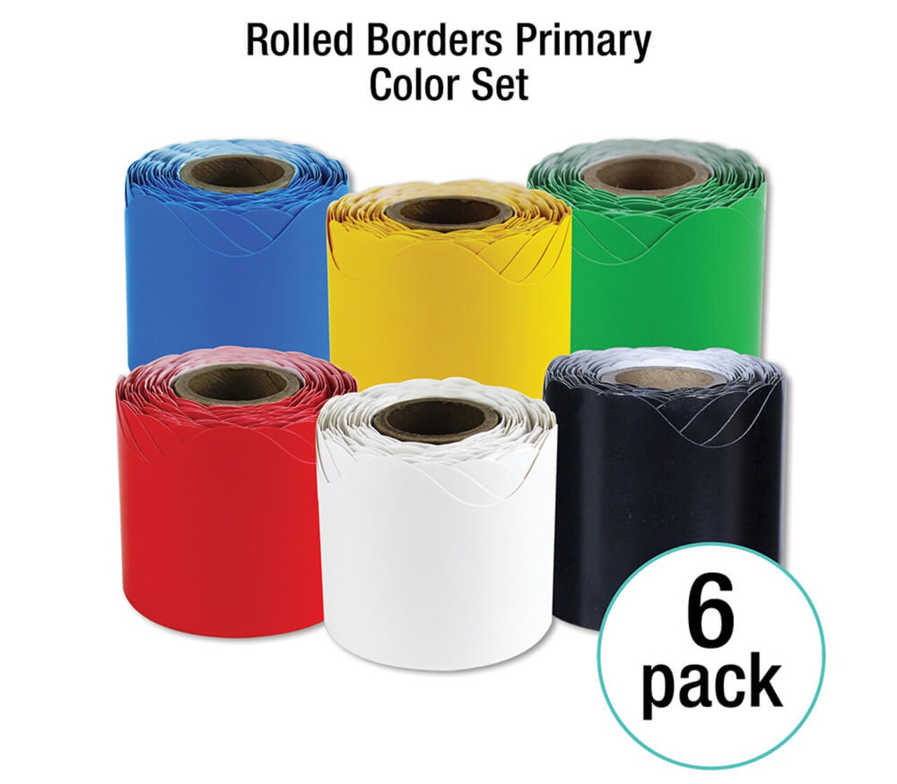 Carson Dellosa Bulletin Board Borders, Packs of Scalloped Bulletin Board Paper for Room Decor, Locker, White Board, Bulletin Board and Classroom Decor (2.25" x 65' each)